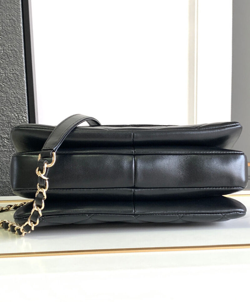 Chanel Flap Bag With Top Handle A92236 Black